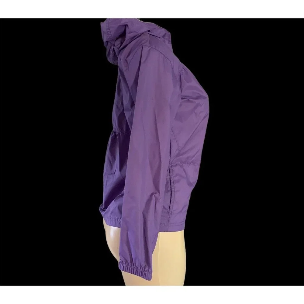 Columbia Girls Size Youth Large Purple Rain Jacket Windbreaker Hiking Coat